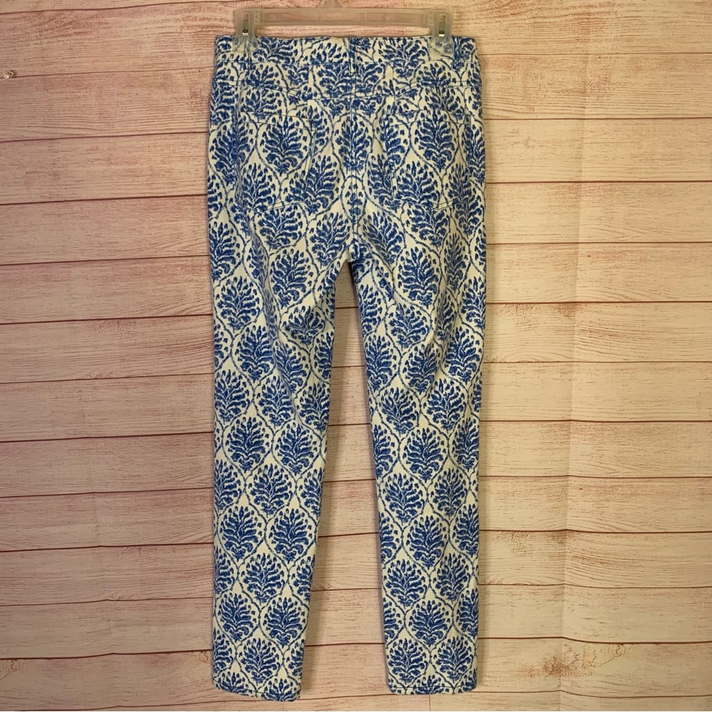 J. McLaughlin Blue and White Print Skinny Pants‎ Size 6 - Picture 5 of 5